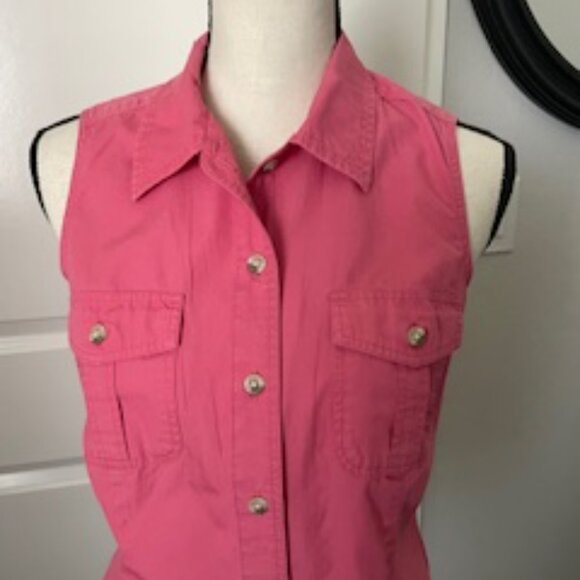 Columbia Button Down Vest Shirt - Picture 2 of 6
